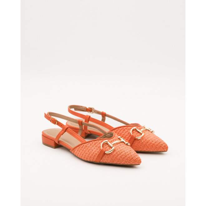 Slingback Orange Segeltuch Schnalle