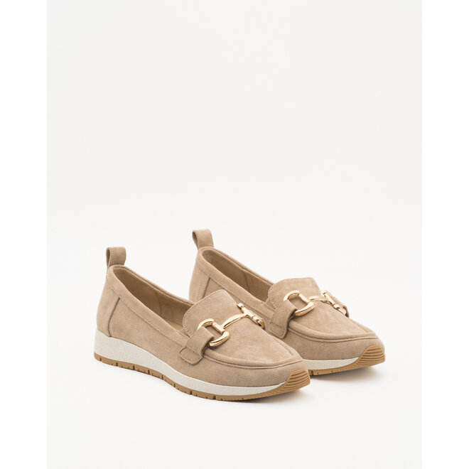 Mokassins Khaki aus Wildlederimitat mit Schnalle