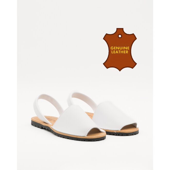 Sandalen Weiß Leder