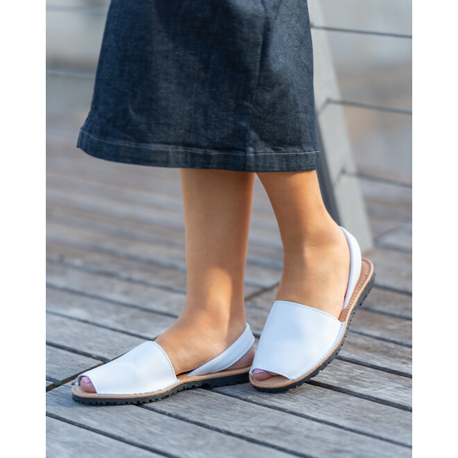 Sandalen Weiß Leder