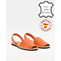 Sandale Hausschuhe Orange Leder