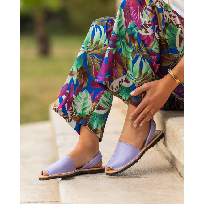 Sandaal slippers Lila Leer