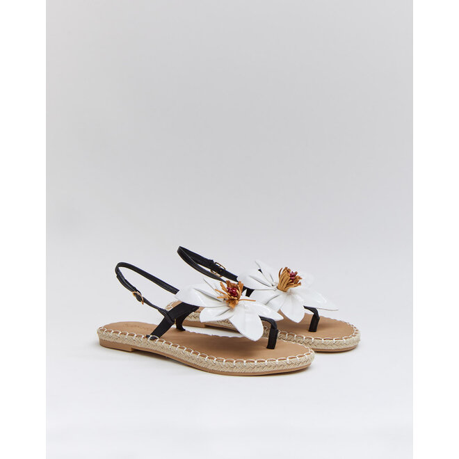 Sandalen Weiß Blume