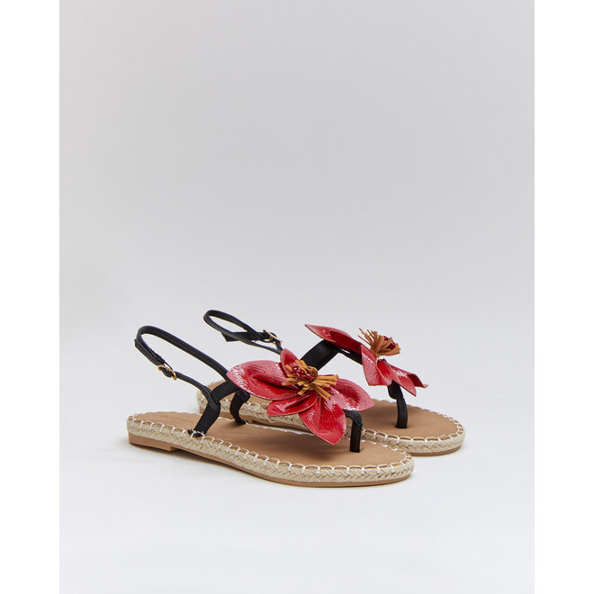 Sandalen Rote Blume