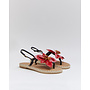 Sandalen Rote Blume