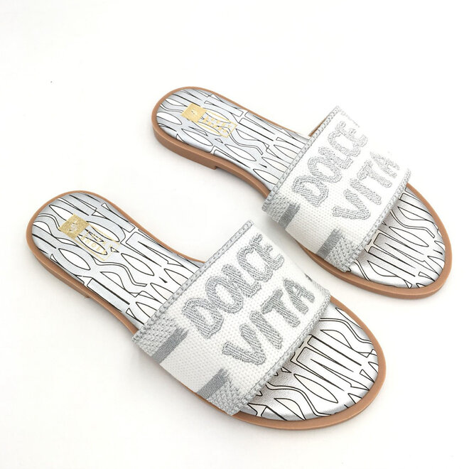 Pantoffeln Silber Dolce Vita