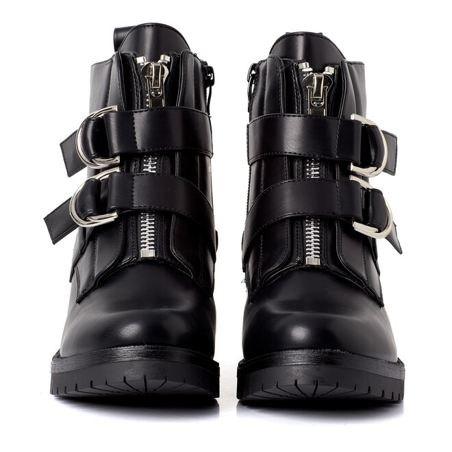 Biker boots Zwart Dubbele Gesp