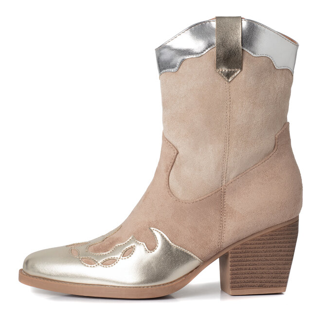 Cowboystiefel Gold Metallic Kurz