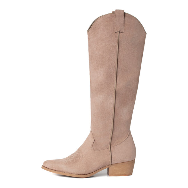 Cowboystiefel Khaki aus hohem Wildleder
