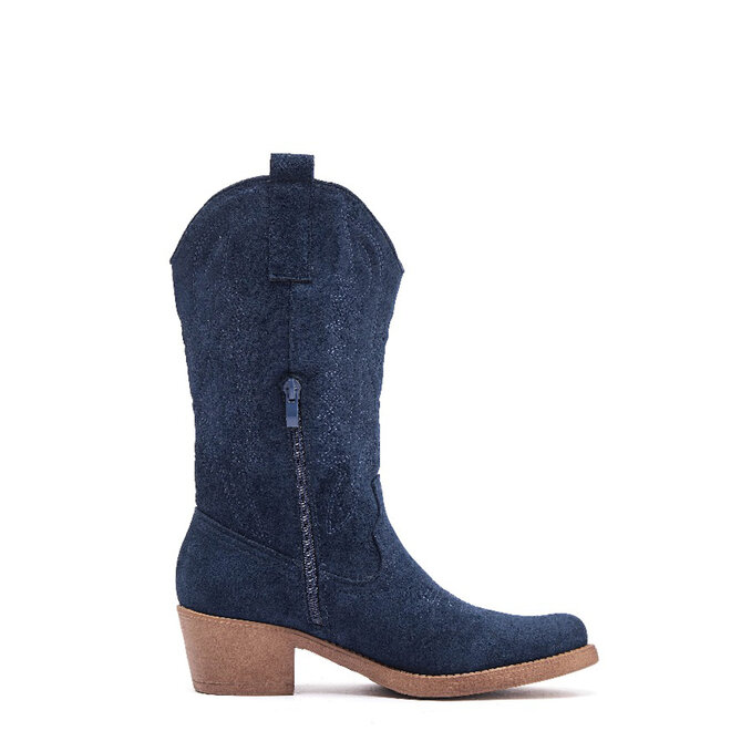 Cowboystiefel Dunkelblau Suedine