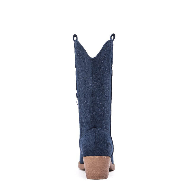 Cowboystiefel Dunkelblau Suedine