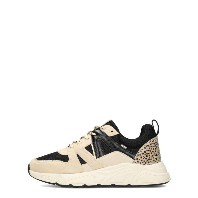 Turnschuhe Schwarz Carocel Beige Kombi