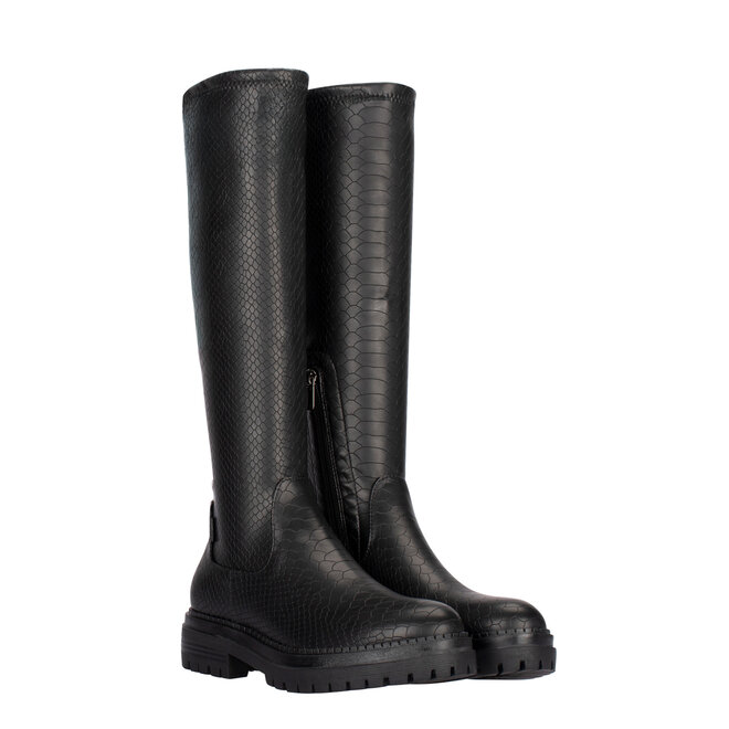Stretchstiefel Schwarz Cybele Boots Print