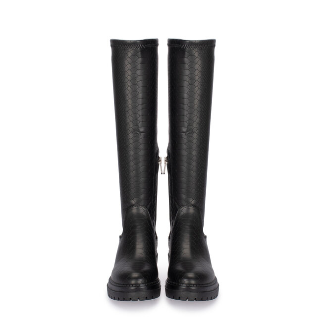 Stretchstiefel Schwarz Cybele Boots Print