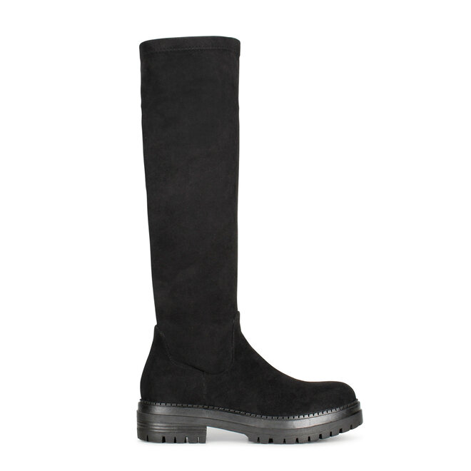 Stretch Laarzen Zwart Suedine Cybele Boots