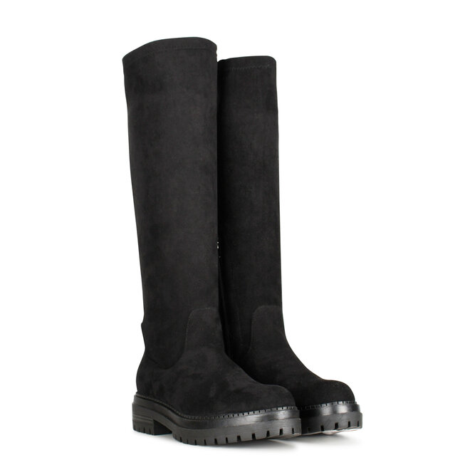 Stretch Laarzen Zwart Suedine Cybele Boots