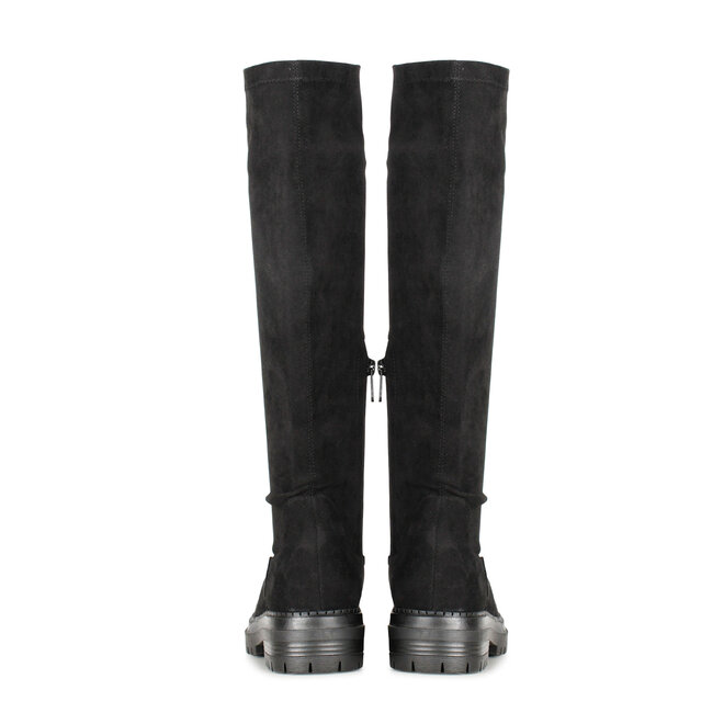 Stretch Laarzen Zwart Suedine Cybele Boots