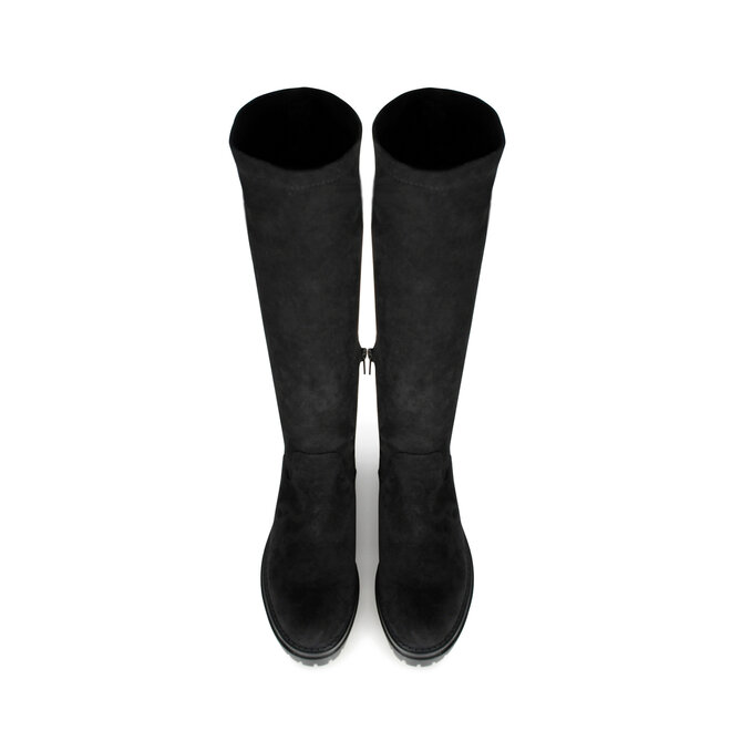 Stretch Laarzen Zwart Suedine Cybele Boots