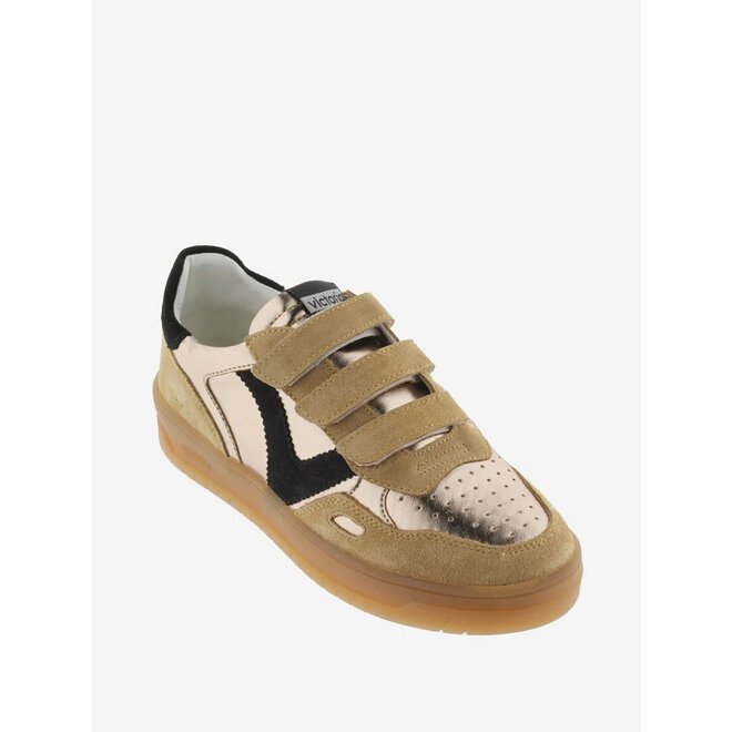 Sneaker Bronze Metallic Spiltleder