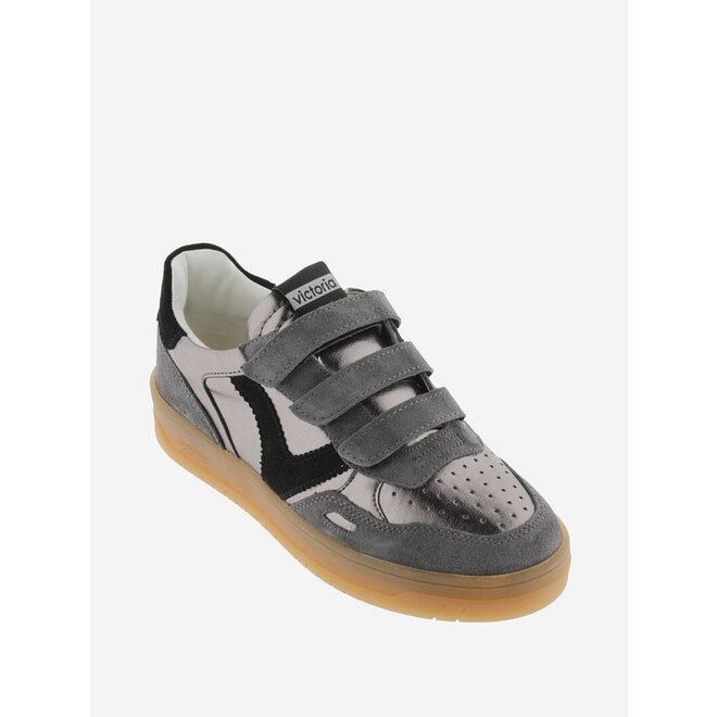 Sneakers Grijs Metalic Split Leather