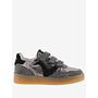 Sneaker Grau Metallic Spiltleder