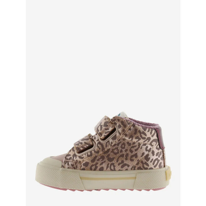 Sneaker Mädchen Nude Neon Leopard
