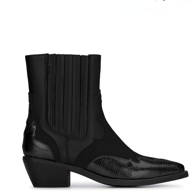Stiefeletten Roxi Schwarz Kurze Cowboy Boots