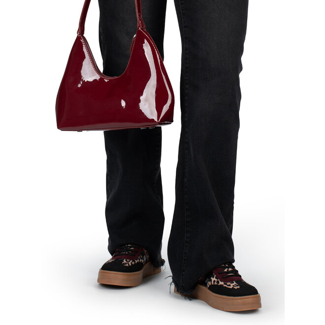 Sneakers Schwarz Lily Leopard Rot