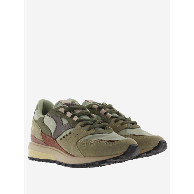 Sneakers Grun Luna Split Leather