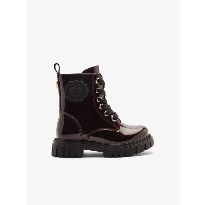 Schnürstiefel Mädchen Burgund Lack