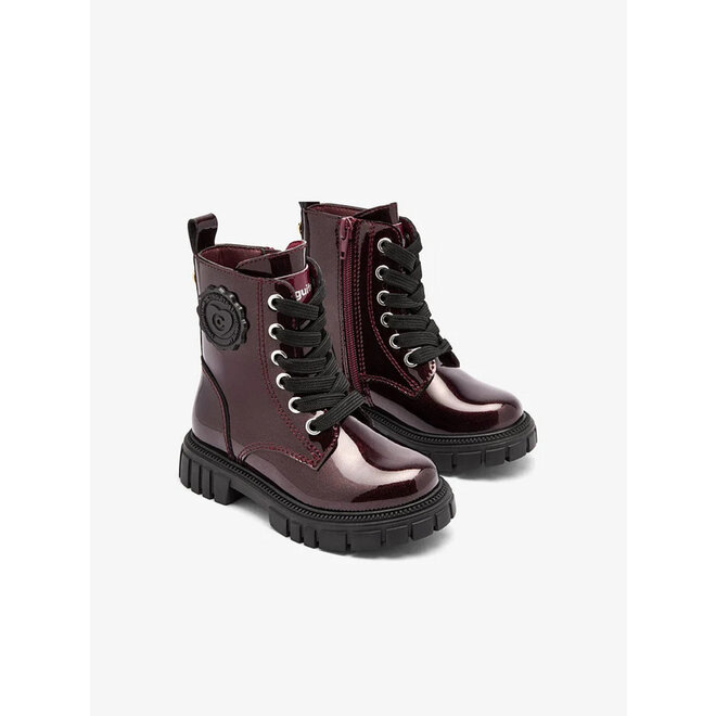 Schnürstiefel Mädchen Burgund Lack