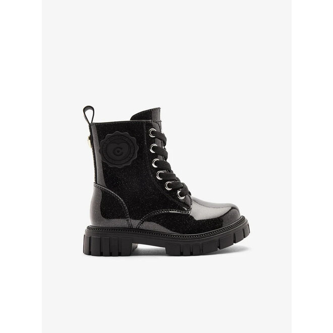 Schnürstiefel Mädchen Schwarz Lack