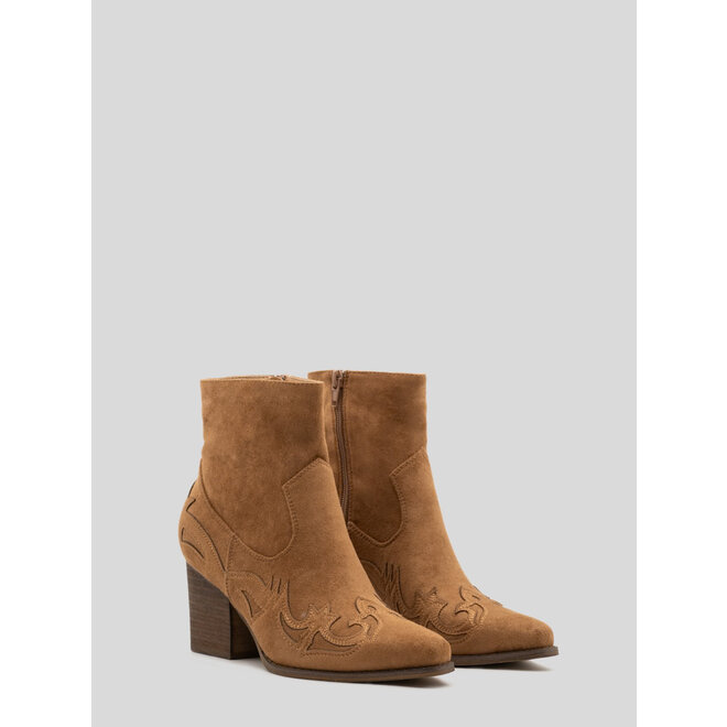 Cowboystiefel Camel Wildleder kurz Flame