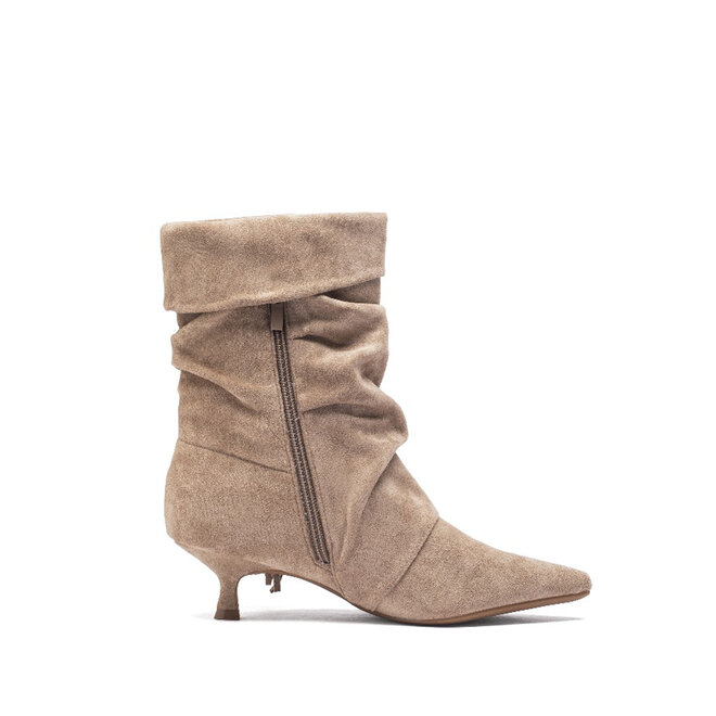 Stiefeletten Khaki Suedine Fransen