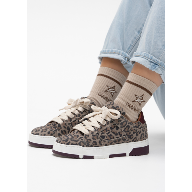 DWRS sneakers WHITBY Brodeaux leopard