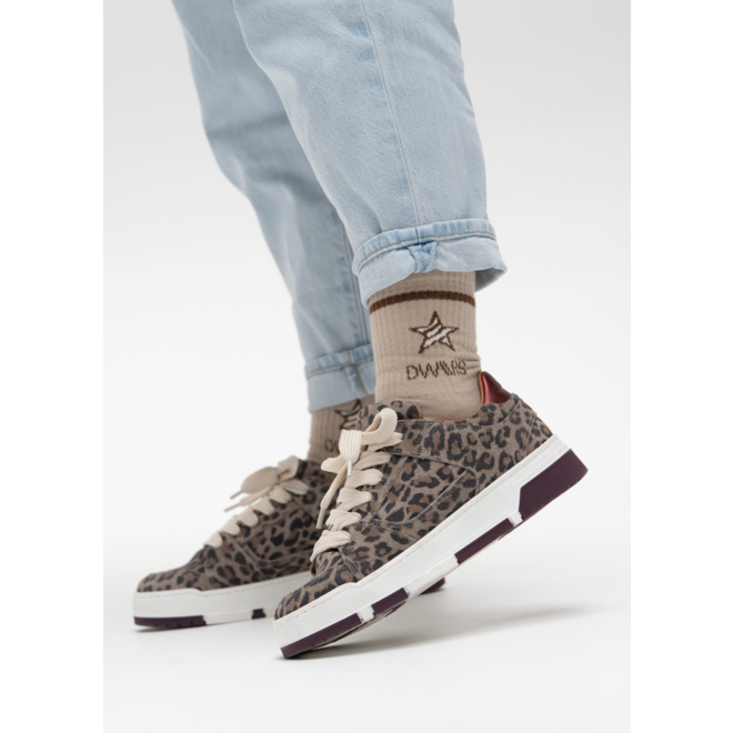 DWRS sneakers WHITBY Brodeaux leopard