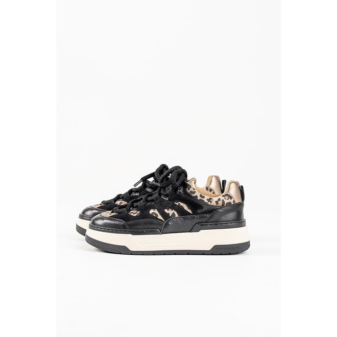 DWRS sneakers WALTON zwart leopard