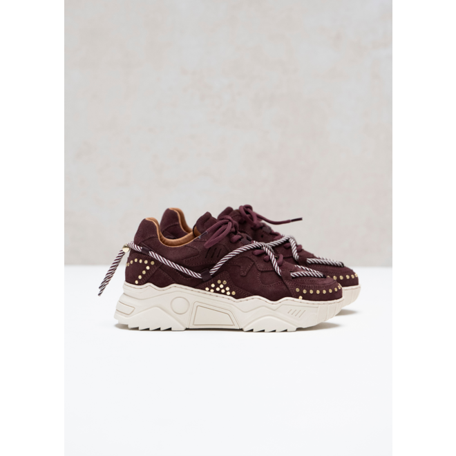 DWRS Turnschuhe JUPITER Bordeaux Nieten