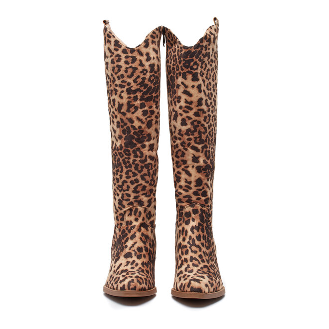 Hohe Cowboystiefel mit Leopard