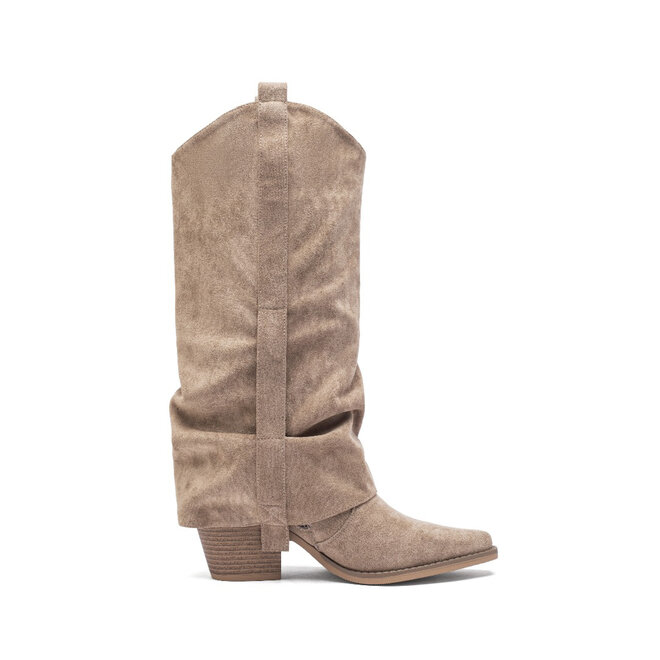 Cowboylaarzen Khaki Suedine Flap met Gesp