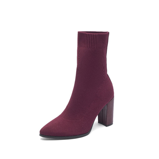 Sock Heels Bordeaux