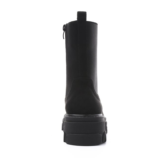 Chelsea Boots Schwarz Wildlederoptik