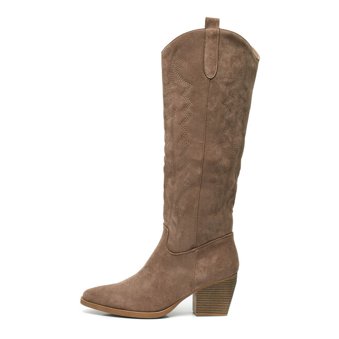 Hohe Cowboystiefel Khaki Nähte