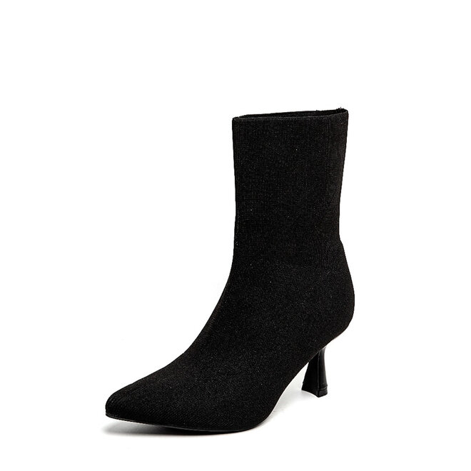 Sock Heels Zwart Kittenheel