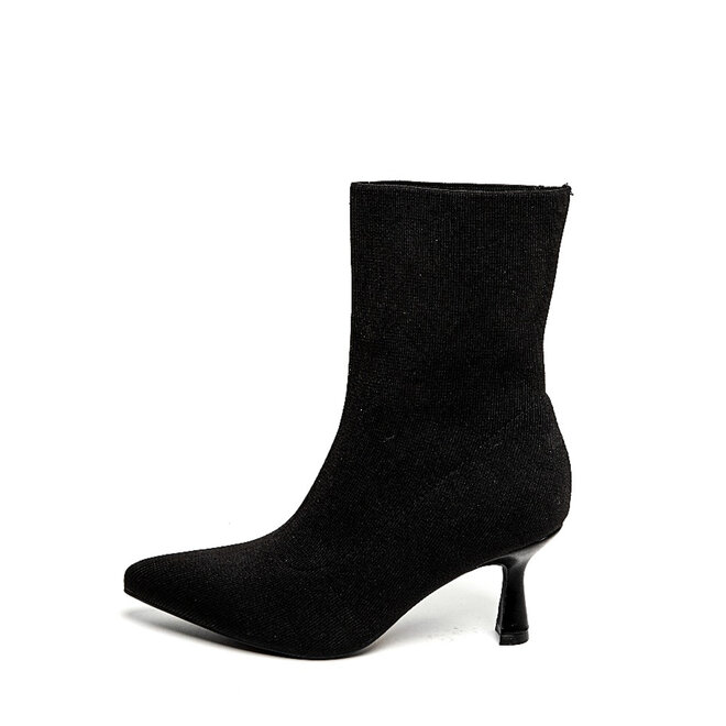 Sock Heels Zwart Kittenheel