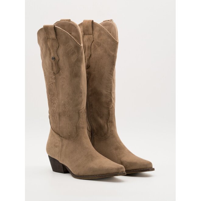 Cowboylaarzen Kkaki Suedine Stiksels