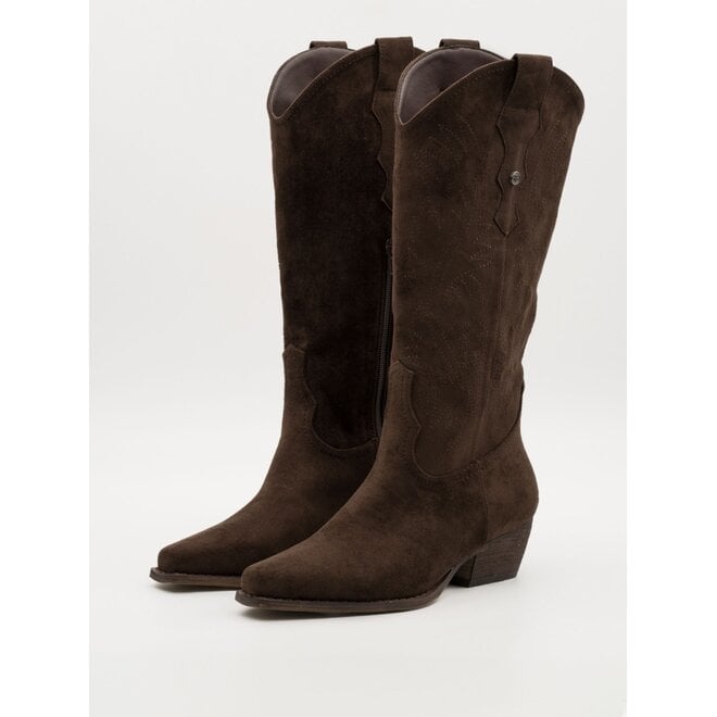 Cowboylaarzen Bruine Suedine Stiksels