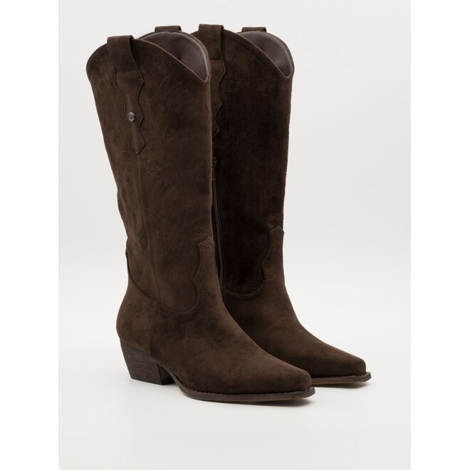 Cowboylaarzen Bruine Suedine Stiksels