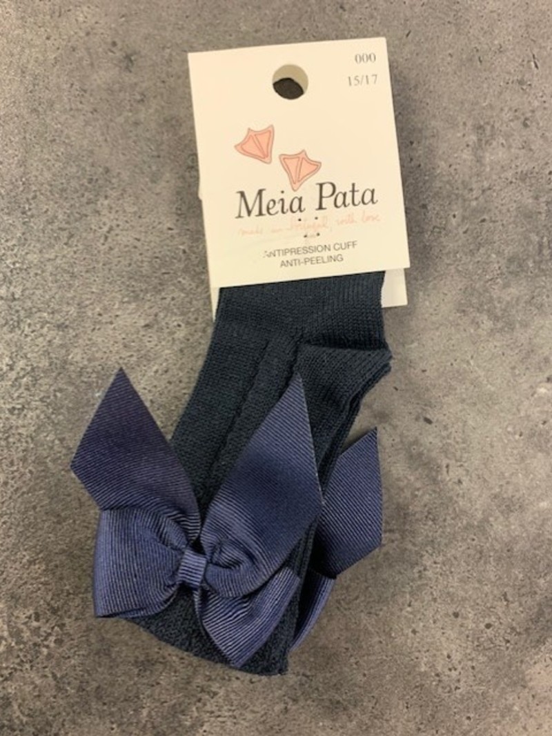 meipata perle kneesocks with grosgrain bow