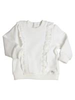 Gymp Gymp sweater flounces and lace off white